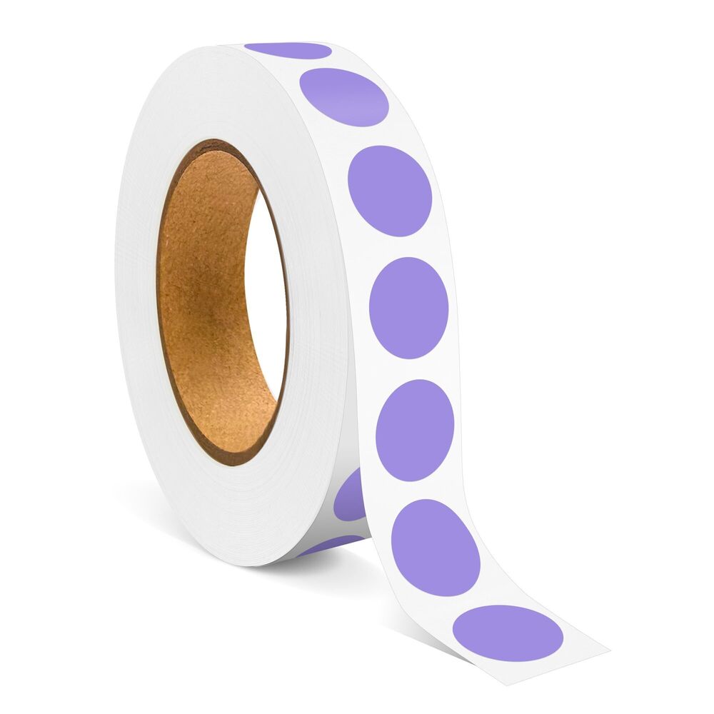 7314 1/2 Inch Circle Sticker Labels, Pack of 1000 Round Lavender Color